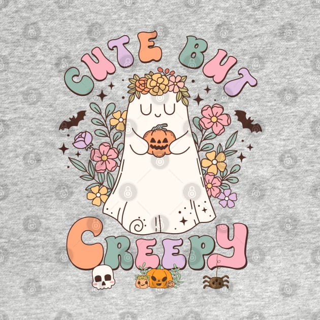 Cute But Creepy Groovy Halloween Ghost by Hypnotic Highs